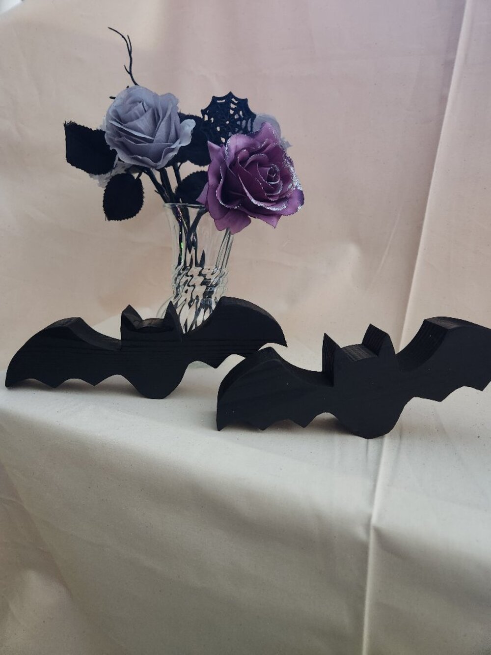 Hand Made Wooden Bat Halloween Decor